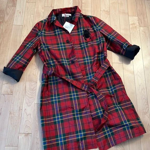 Alexander McQueen Jackets & Blazers - NWT Alexander McQueen Rain Coat Size 52 Tartan Plaid nylon Trench Coat